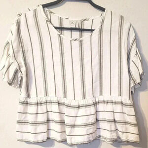 Paper Crane‎ Striped Crop Top